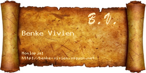 Benke Vivien névjegykártya